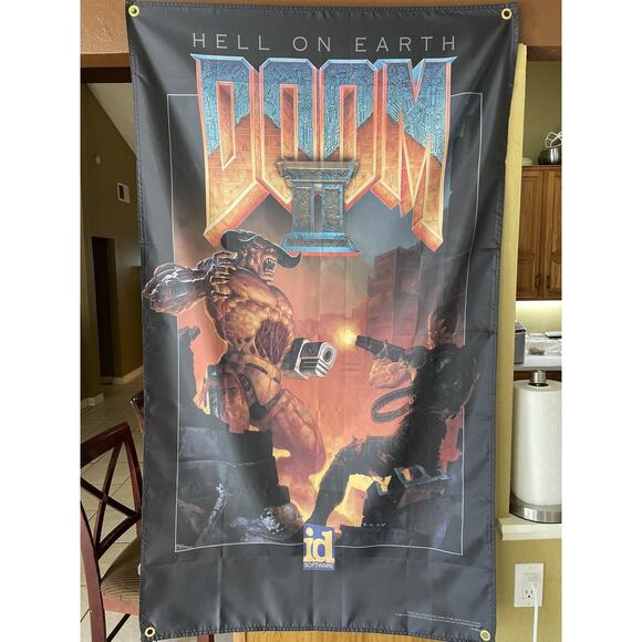 Doom II Hell On Earth 5ft Flag PC 1994 id Software Banner Poster 2